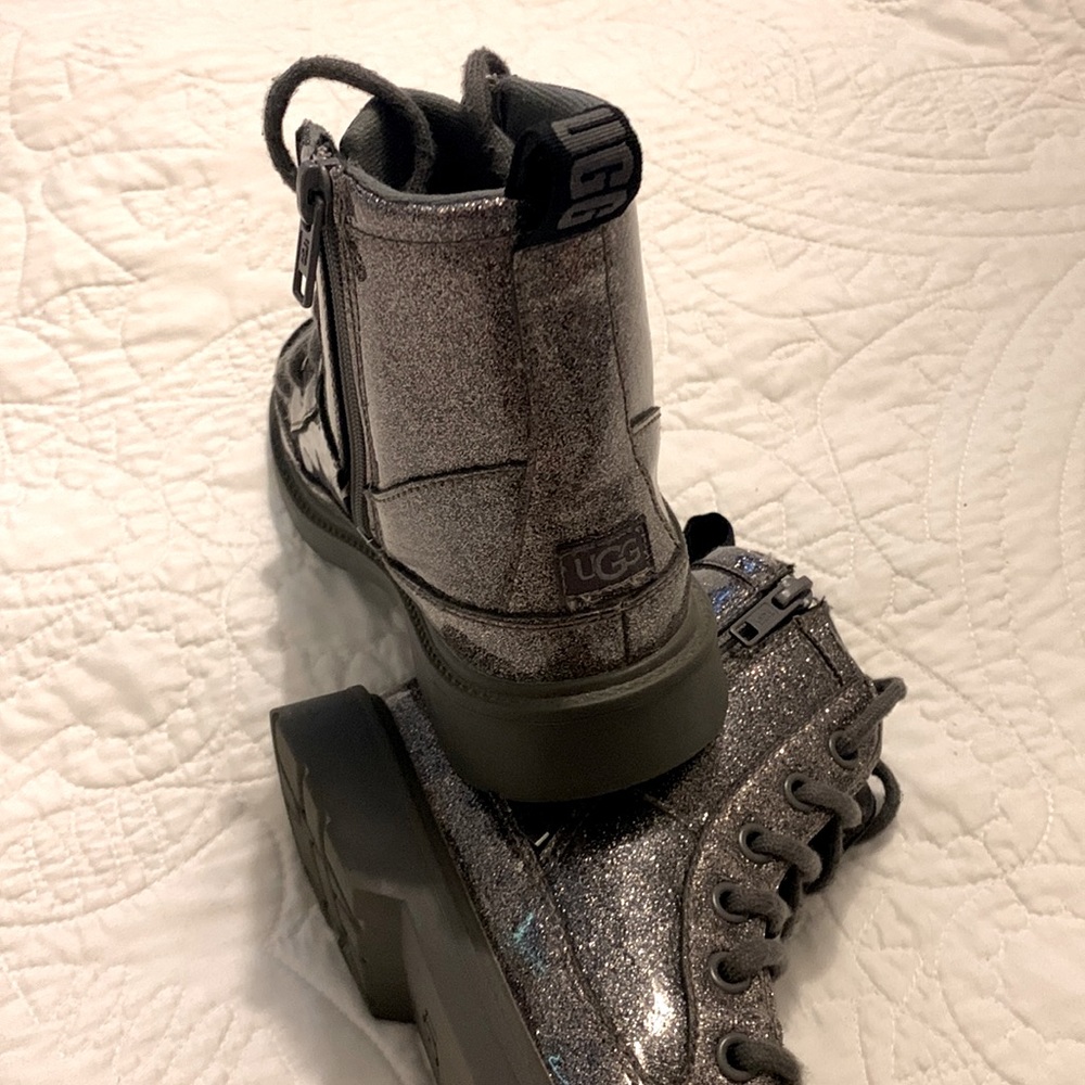 UGG glitter combat boots